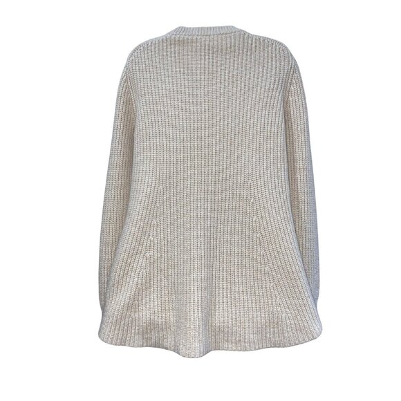 New Athleta Sierra Crew Neck Sweater Pullover Swing Coconut Cream Ivory Ribbed K - Picture 3 of 8